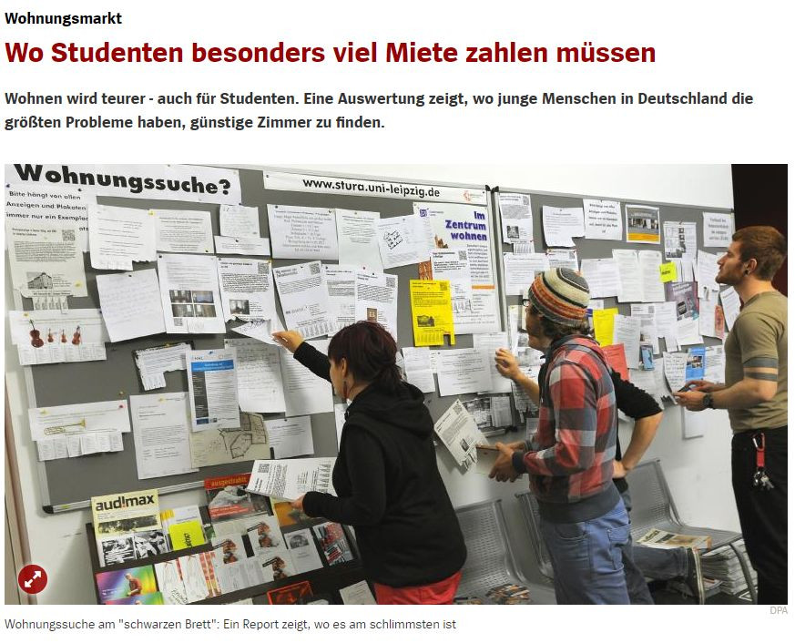 德国哪个大学的学生最穷苦？仅6%学生成功申请学生宿舍