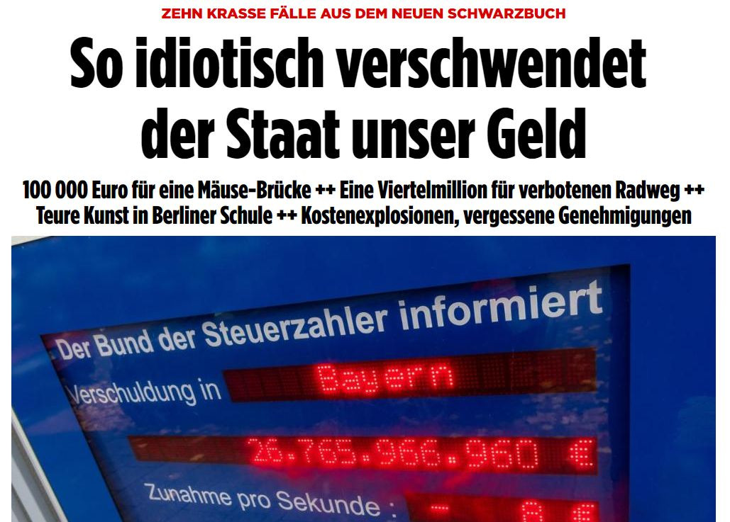 纳税人怒斥德国政府各种“烧钱”罪状！他们都干了些啥？